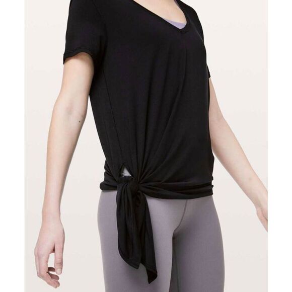 LULULEMON ATHLETICA To The Point Tee In Black Size 4 - Picture 3 of 6